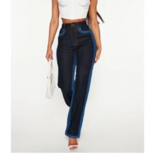 Two-Tone Denim Jeans